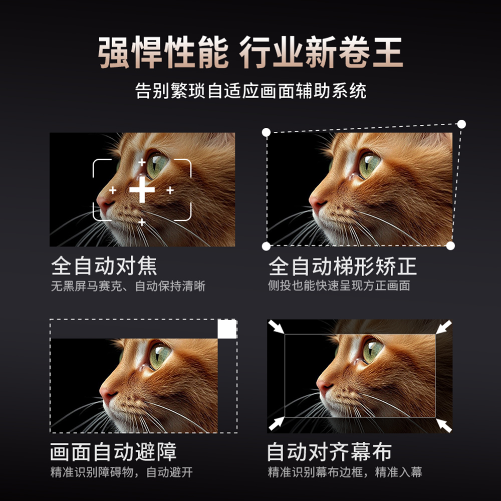 懂影K5Pro便携家用投影仪1280×720分辨率LED光源16:9宽屏安卓系统无线投屏桌上正投白色系轻巧设计高清大图
