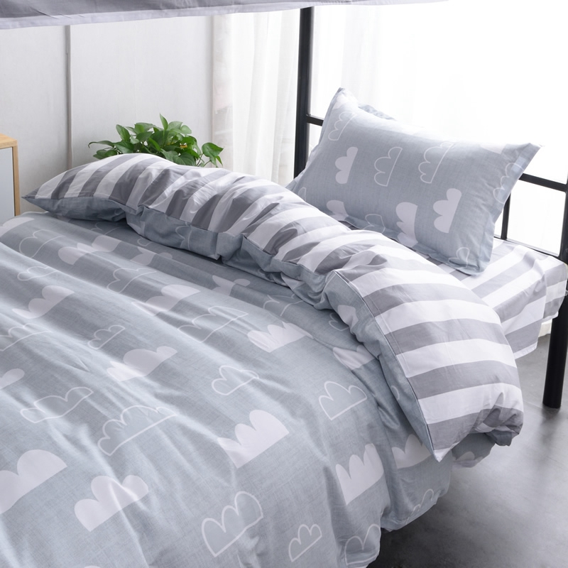 美帮汇床单学生宿舍单人少女全棉三件套寝室全棉被套被子套装六件套