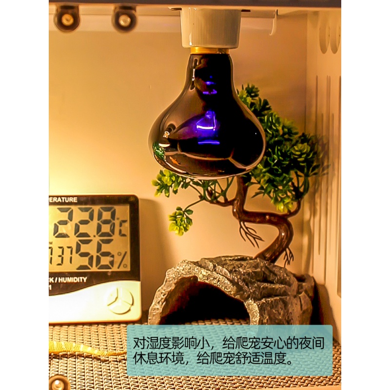 爬虫夜灯 UVA加热灯陆龟蜥蜴箱守宫变色龙月光灯保温聚热灯陶瓷灯高清大图