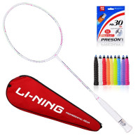 李宁LINING 羽毛球拍碳素单拍正品李宁超轻羽毛球拍单只 HC1000白