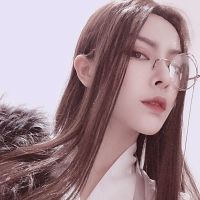 古风假发男女万用长发COS魔道动漫古装汉服少年伪娘长直发全头套 深棕色 [68cm]送发网夹子