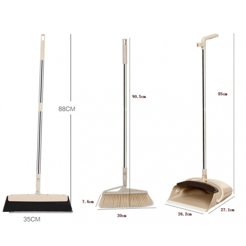 阿斯卡利 Ascari 清洁工具阿斯卡利 Ascari 扫帚扫把簸箕套装家用组合加厚畚斗笤帚单个软毛扫地头发懒人带梳齿扫把 三件套带刮刀 价格图片品牌报价 苏宁易购益润全清洁用品专营店