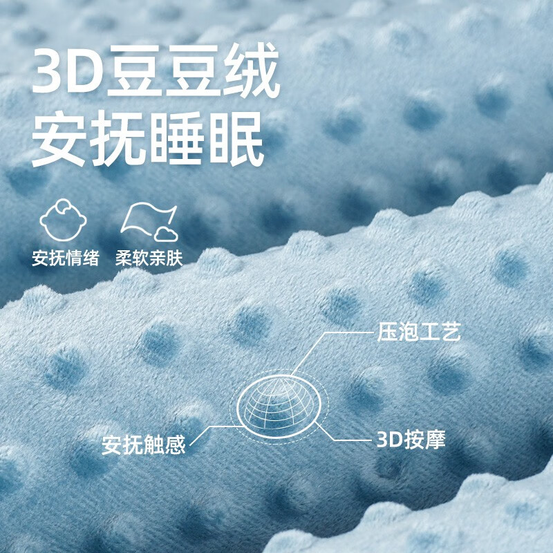 枕工坊婴儿抱被儿纯棉包被睡袋两用包单豆豆绒包巾四季通用外出抱毯 动物森林高清大图