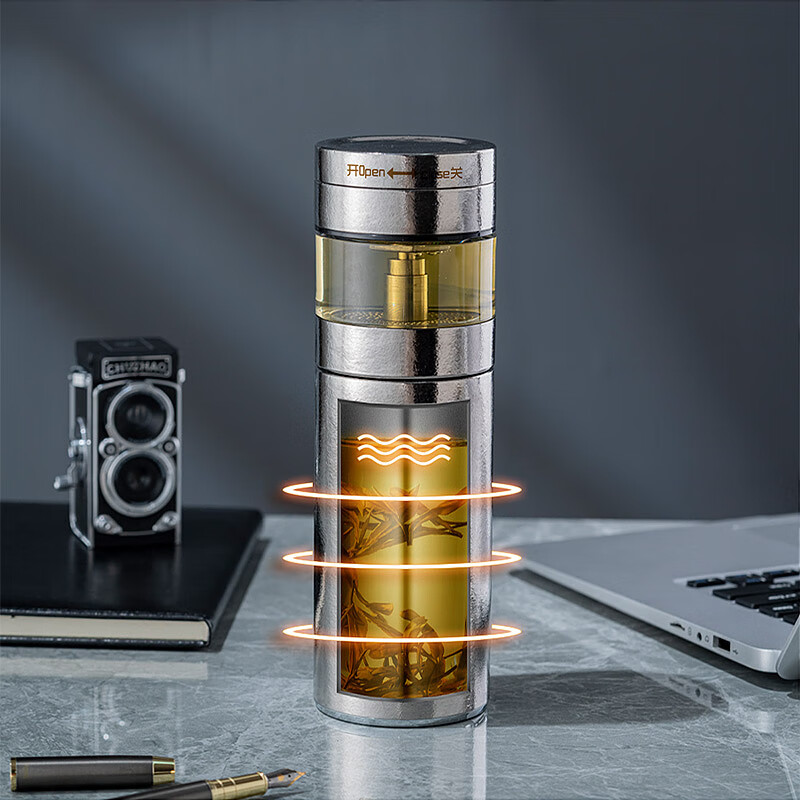 德铂(Debo) DEP-DS453 柯曼纯钛泡茶杯套装(单位:个)本色 蓝色 请备注颜色高清大图