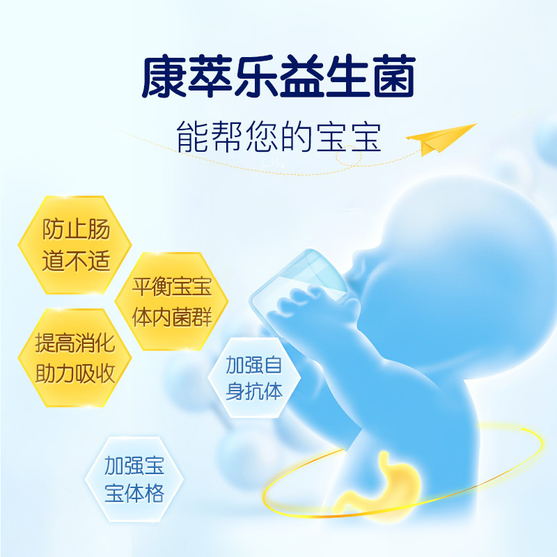 [2盒装有效期25年5月]原装进口美国康萃乐Culturelle益生菌婴幼儿LGG益生菌粉30支/盒宝宝营养素 调理肠胃