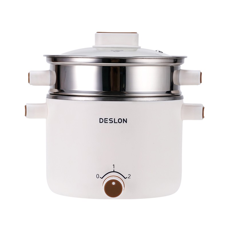 德世朗 DDQ-HG109 多功能锅 多功能电煮锅 304不锈钢 白色 1.2L