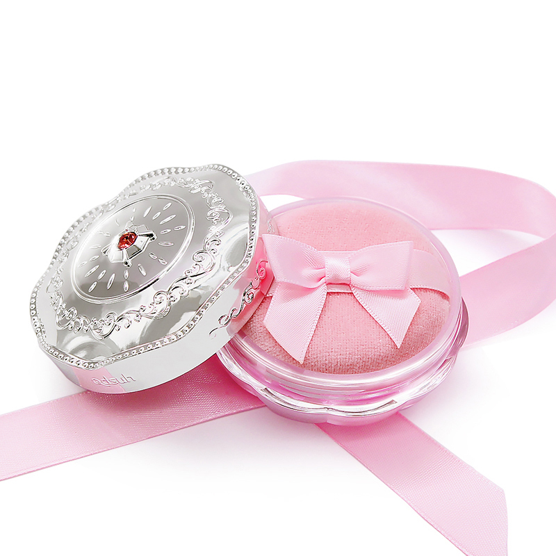 巧迪尚惠(Qdsuh)蜜桃俏颜粉蜜散粉定妆粉 控油持久亮颜修容蜜粉 散粉遮瑕提亮保湿防水 #1淡粉色(肌肤白皙MM)高清大图