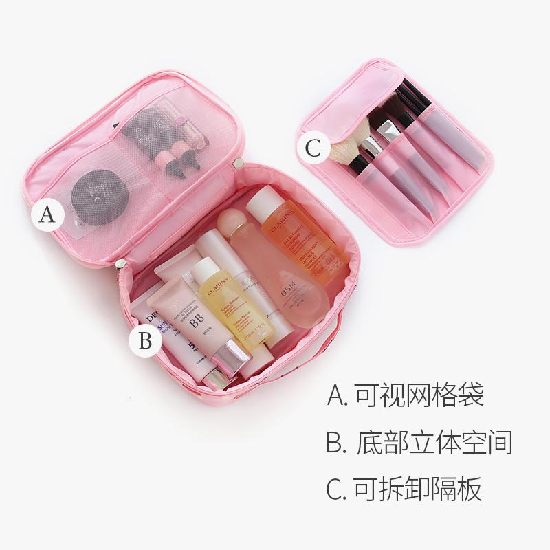 家柏饰(CORATED)少女化妆包品大容量多功能迷你化妆袋简约便携小号口红收纳包高清大图