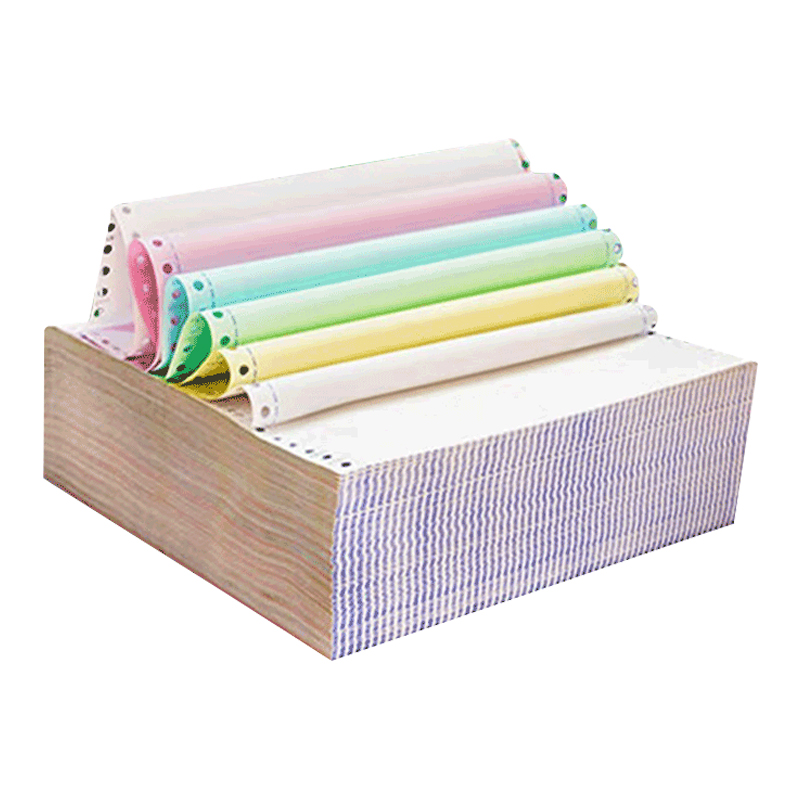 章楷 电脑打印纸241六联三等分 彩色 800页/箱高清大图