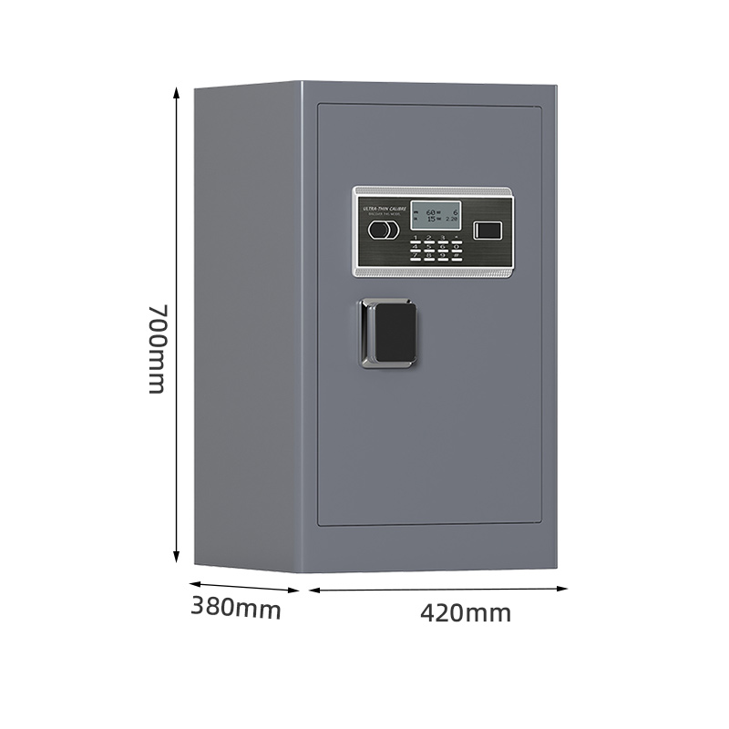 臻远 ZY6040342 钢制保险柜家用办公保险箱柜 电子锁 420*380*700mm 灰色高清大图