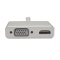 酷比客(L-CUBIC) USB Type-C转HDMI+VGA线/银色/0.1M LCCPUCHV(单位:根)