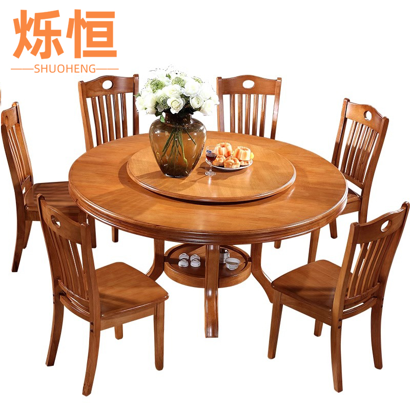 烁恒餐桌椅1.6m+8椅套高清大图