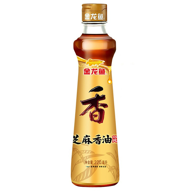 金龙鱼芝麻香油220ml*2瓶 凉拌调味烹饪火锅 纯芝麻香油高清大图