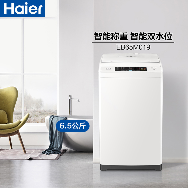 海尔 (Haier )波轮洗衣机6.5公斤容量全自动家用波轮洗衣机小型洗衣机EB65M019