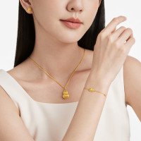周大福丝绒福禄葫芦黄金手链女足金首饰生日礼物(工费:320计价)EOF1382