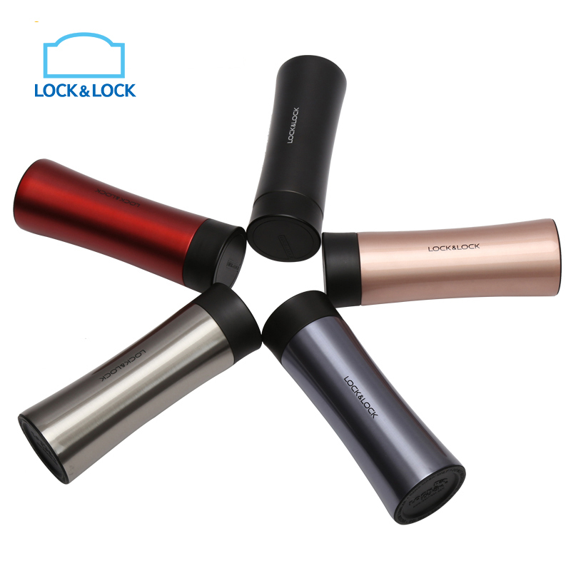 乐扣乐扣(lock&lock)掌心保温杯LHC4027PG 304不锈钢(300ml)玫瑰金高清大图