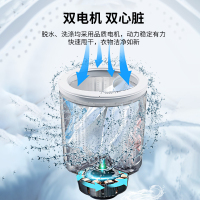 威力9kg公斤半自动洗衣机 家用双缸 洗脱分离 旋钮控制 双桶大容量 XPB90-9082S (欧洲白)