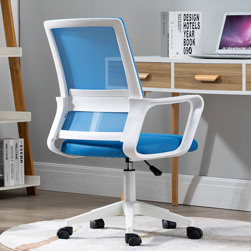 域赢定制 电脑椅家用办公椅学生宿舍升降转椅学习椅子靠背会议椅黑框黑网高清大图