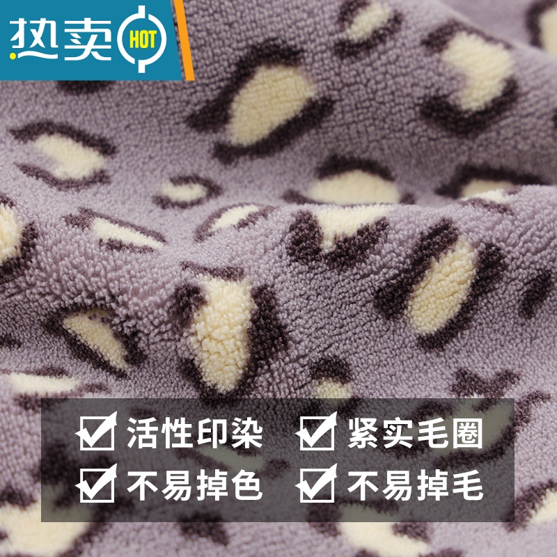 敬平豹纹干发帽女吸水速干2022新款高端浴帽洗头擦头发的吸水毛巾 [双层]♥黄色高清大图