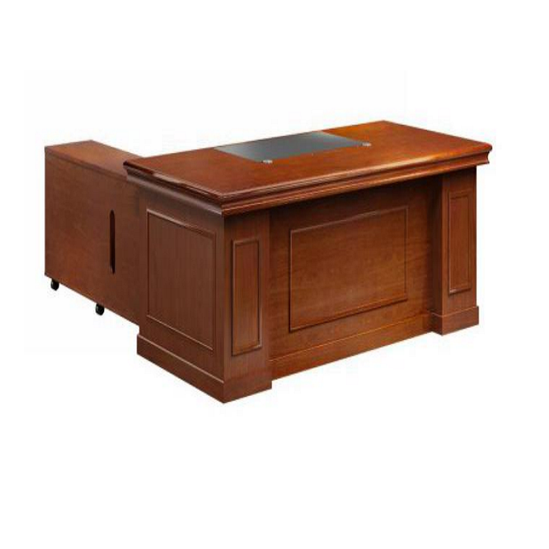 沃盛 油漆老板桌总裁桌老板台胡桃木f5c181 1800w*900d*760h