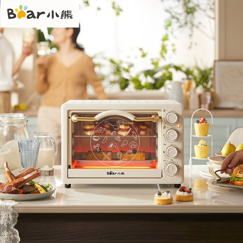 小熊(Bear)电烤箱10L家用容量 DKX-F10M6 杏色(规格:台)