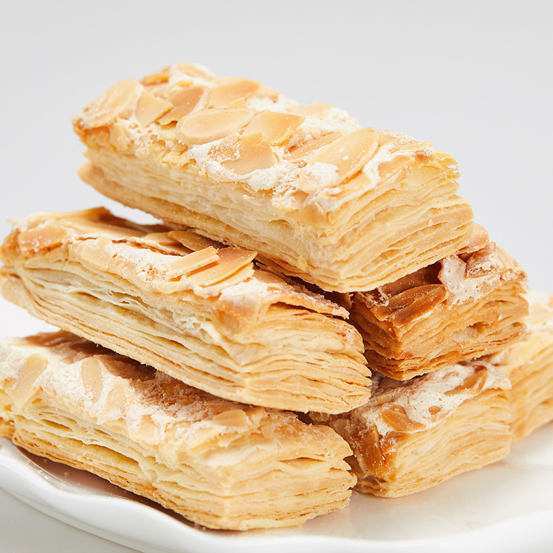 葡韵300g杏果仁条松塔千层酥奶油饼干糕点心零食早餐酥饼