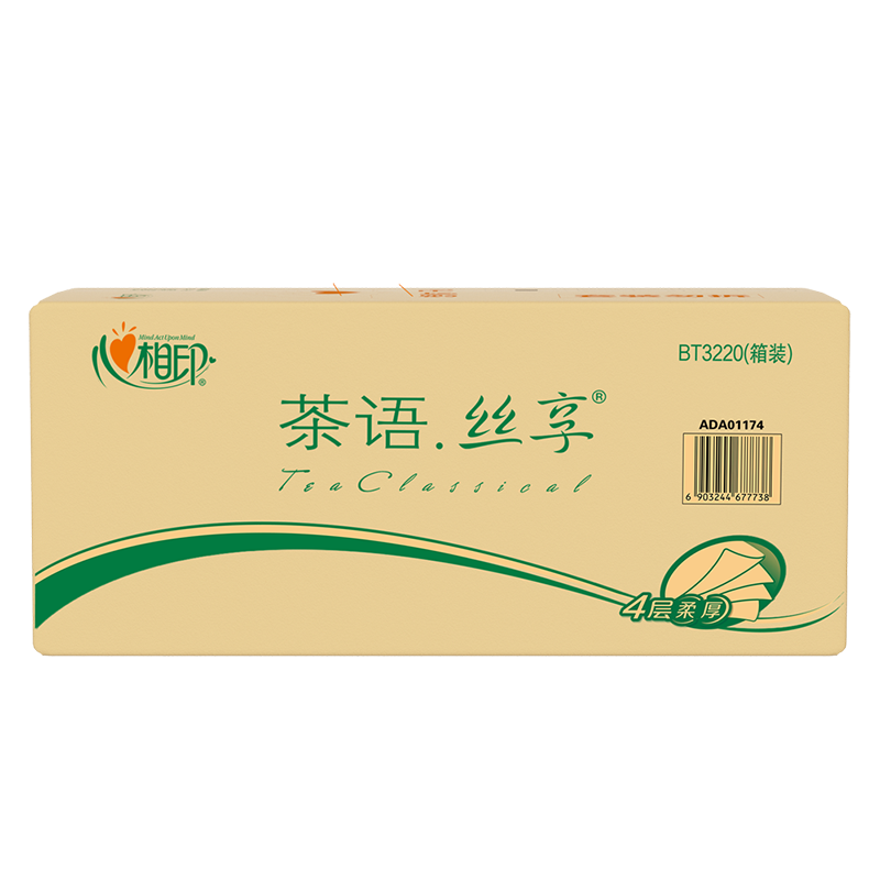 心相印 (Mind Act Upon Mind) 心柔卷筒卫生纸BT3220(箱装)4层100克20粒装*1箱高清大图