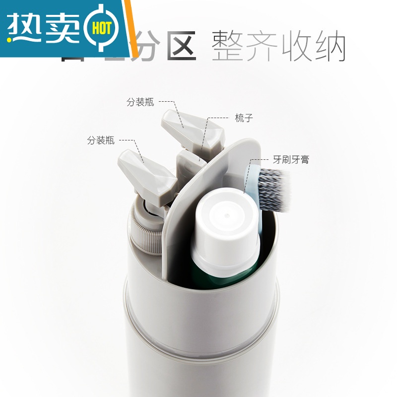 敬平旅行洗漱杯套装便携式男士出差牙刷杯多功能洗护收纳盒漱口杯女 活力蓝豪华装高清大图