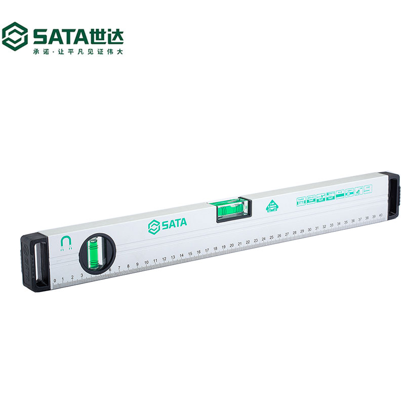 世达(SATA)带磁水平尺 便携式高精度磁性水平仪平衡尺 450MM/18“ 91612 一把
