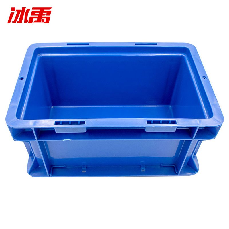 冰禹 SNll-124 塑料周转箱 塑料带盖运输物流箱 汽车配储物箱周转箱 收纳工具箱零件箱 A箱-无盖蓝色