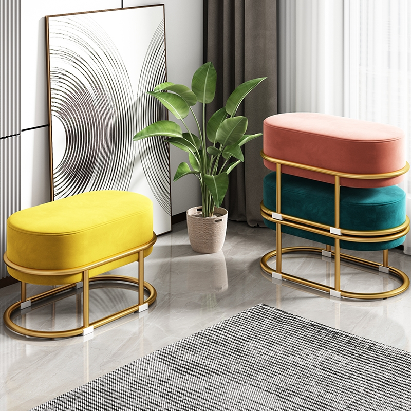 小凳子家用时尚创意换鞋凳轻奢矮凳客厅布艺沙发圆凳坐墩可爱板凳