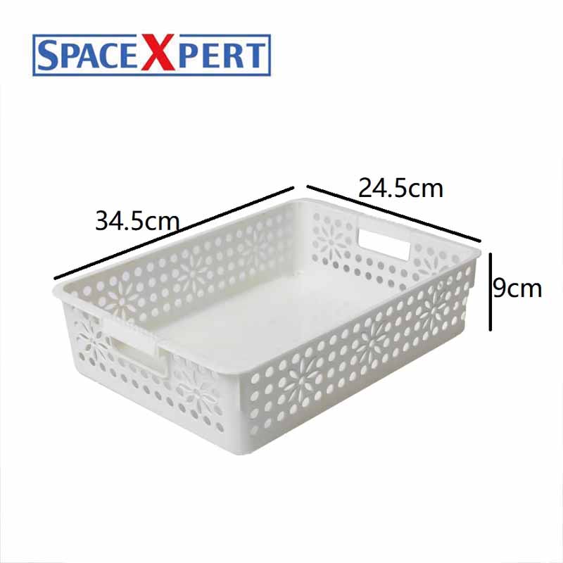 空間専門家(SPACEXPERT) 收纳筐大号储物筐透黑/白/灰高清大图