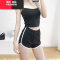 YIBUSHENG黑灰色运动短裤女薄款百搭显瘦休闲裤甜辣性感外穿女团热裤