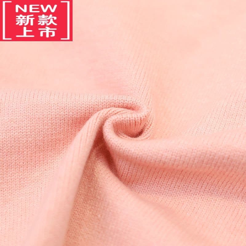 可莉允女童针织衫毛衣加绒加厚儿童针织衫洋气中小童秋冬宝宝圆领打底衫图片