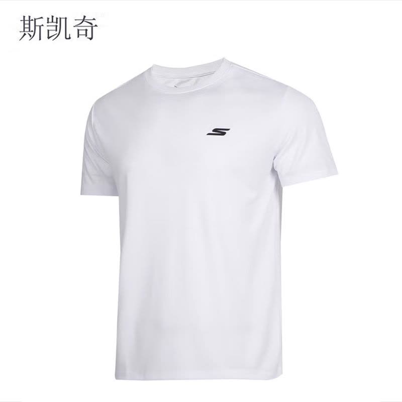 斯凯奇 男女白色短袖T恤 P224U051-000QXXL 件图片