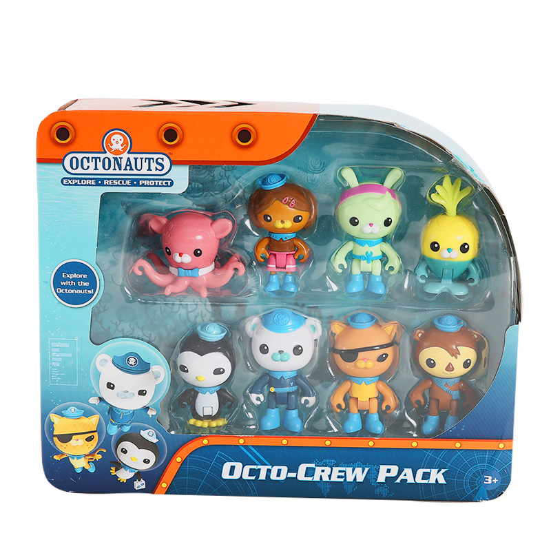 Octonauts 海底小纵队费雪,Fisher Price 海底小纵队探险队员8个装动漫玩具 Y9297