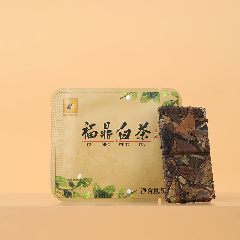 八马茶业 茶叶 紧压白茶福鼎贡眉 自然日晒花香铁盒装105g 独立21包高清大图