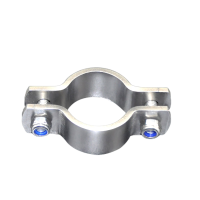 迅众 不锈钢加厚抱箍电线杆卡箍无柄管支架 管夹收紧管卡水管固定器【2个装】 内径19mm 2个装