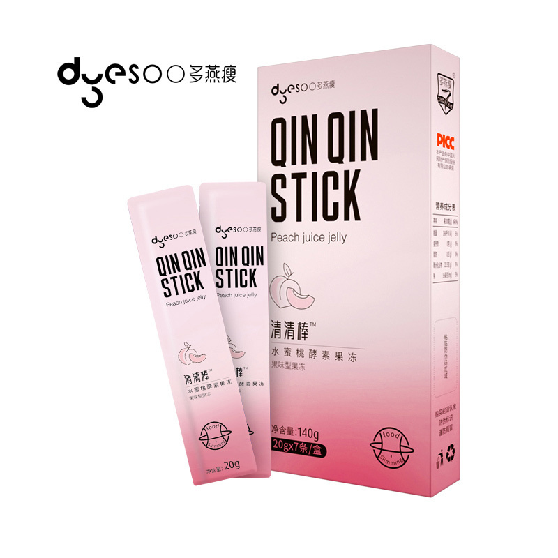 [郑多燕亲研]多燕瘦清清棒水蜜桃酵素果冻非孝素粉梅子零食成人