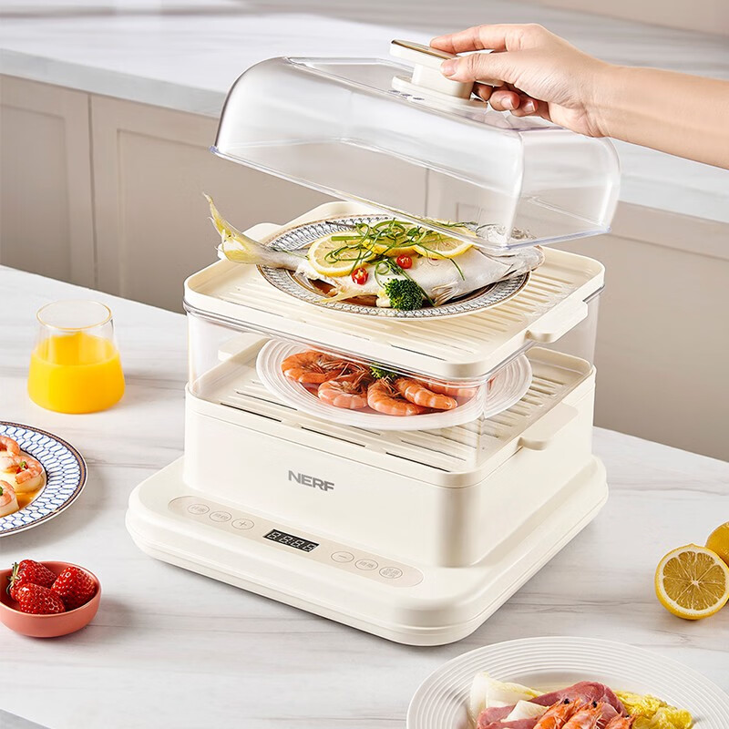 拉尔弗( Nerf) 20L三层大容量电蒸锅 AEM-DZG8高清大图