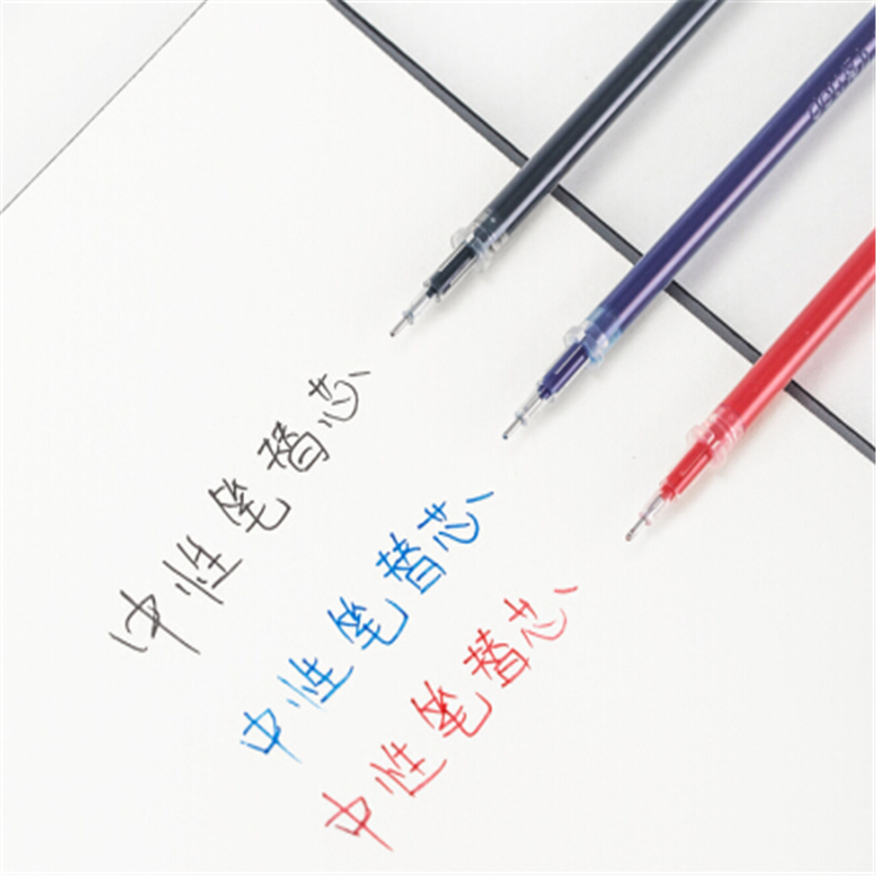 得力(deli)0.5mm黑色中性笔笔芯水笔签字笔替芯20支/盒6916