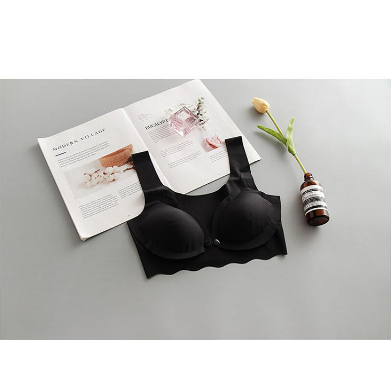 波迷娜（BOMINA)哺乳文胸前开扣式喂奶有型聚拢调整型收副乳防下 粉色+粉色 M