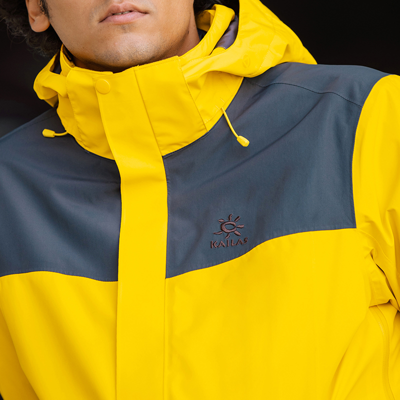 Kailas凯乐石羽绒冲锋衣男三合一户外防风保暖登山服外套
