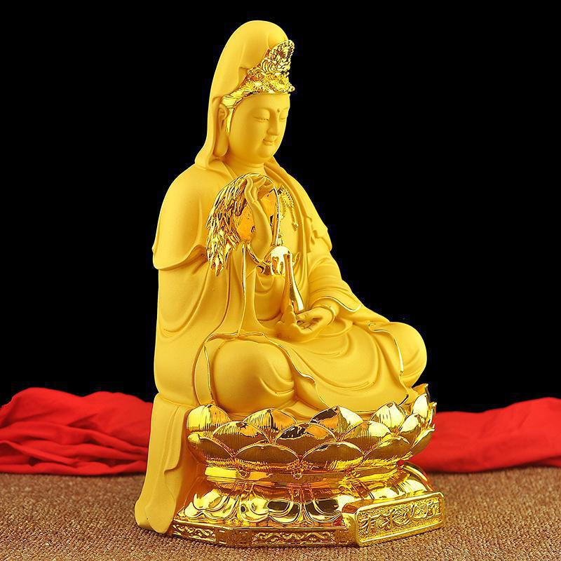 美帮汇观音摆件观世音菩萨佛像供奉居家客厅装饰佛光普照高清大图