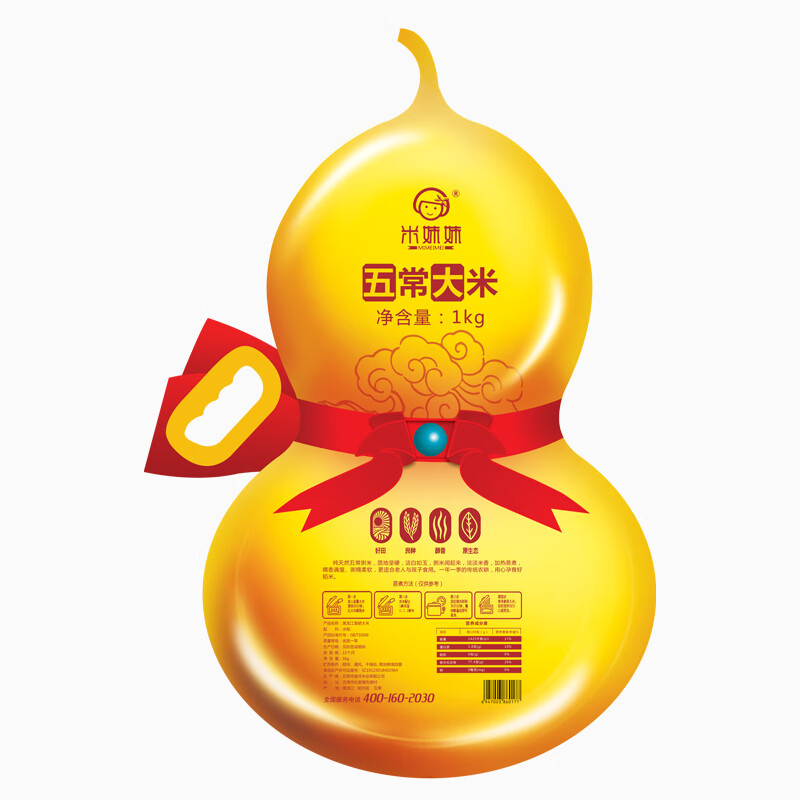 米妹妹(MIMEIMEI) 米妹妹福禄稻五常大米1kg M163 有福有禄 福气满满 禄禄高升高清大图
