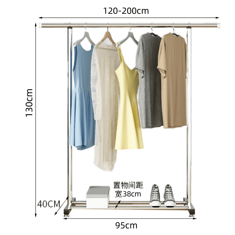 豫龙都不锈钢晾衣架伸缩款个高清大图