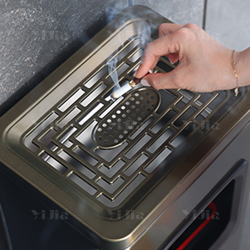 翌嘉YJ4123007 不锈钢酒店垃圾桶大堂宾馆圆口立式垃圾桶 银色 16L 310*235*665高清大图