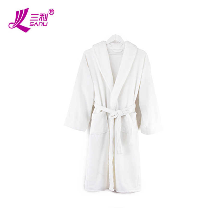 三利 法兰绒加厚浴衣睡袍 情侣装家居服 四季通用 均码高清大图