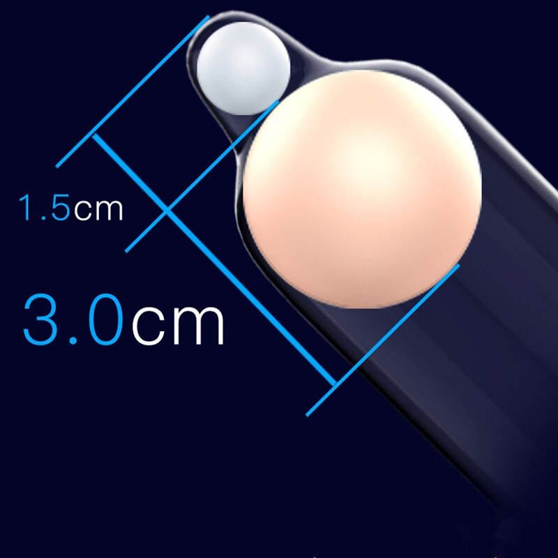 OLO 小入珠球避孕套玻尿酸套柔珠安全套薄男用龙珠加长情趣套套膜计生用品 byt 1套1球1.5CM高清大图