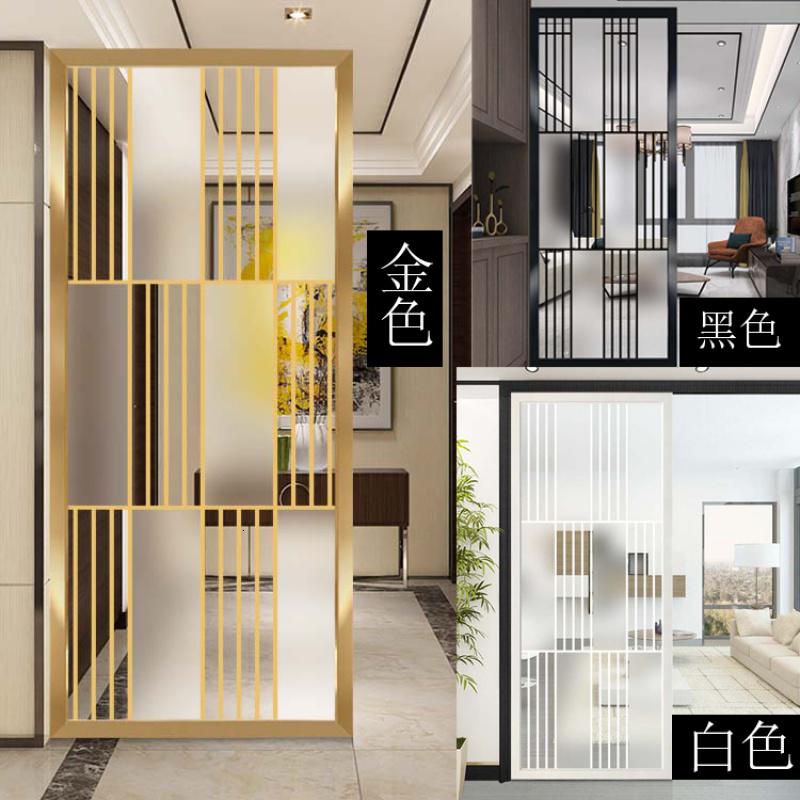 BONJEAN现代简约入户玄关干湿区隔断客厅屏风鞋柜采光工艺玻璃小户型折屏高清大图